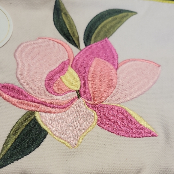 Lady Jayne Pink Floral Canvas Cosmetic Bag - Picture 4 of 5